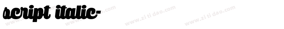 script italic字体转换